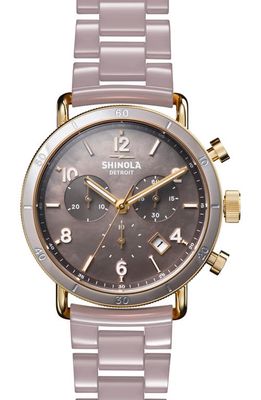 Shinola The Canfield Sport Chronograph Ceramic Bracelet Watch