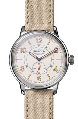 Shinola The Traveler Subsecond Canvas Strap Watch