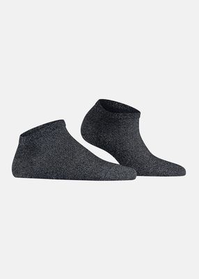 Shiny Rolled-Cuff Sneaker Socks