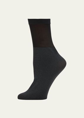 Shiny Sheer Ankle Socks, 35 Denier