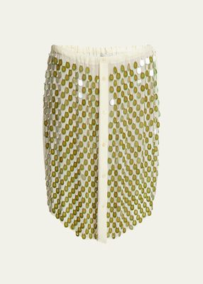 Shirty Embellished Knee-Length Skirt