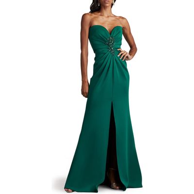 SHO by Tadashi Shoji Strapless Gown in Jungle Green 