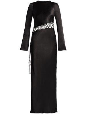 Shona Joy Arienzo asymmetric lace-up maxi dress - Black