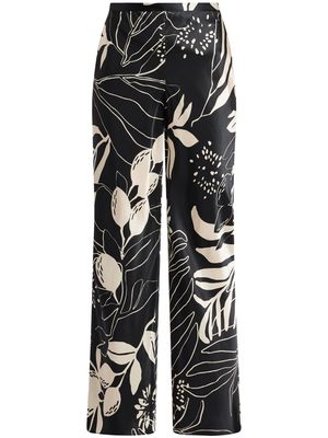 Shona Joy Capri bias-cut silk trousers - Black