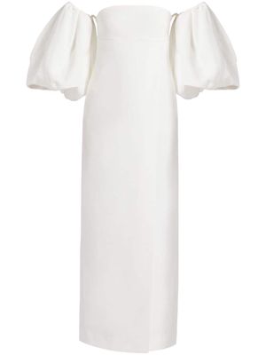 Shona Joy Column off-shoulder maxi dress - White