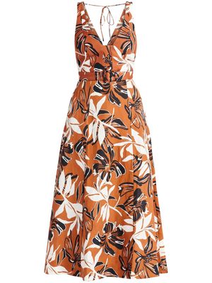 Shona Joy floral-print cotton dress - Brown