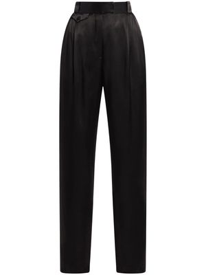 Shona Joy high-waisted straight-leg trousers - Black