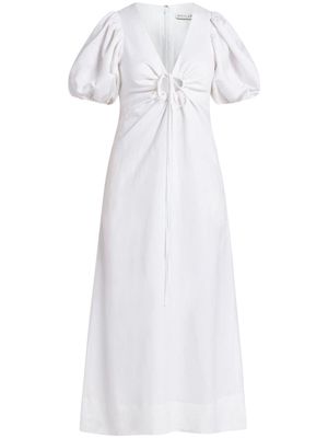 Shona Joy keyhole-embellished midi dress - White