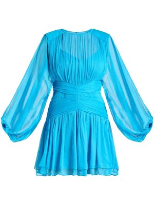Shona Joy Margot pleated minidress - Blue