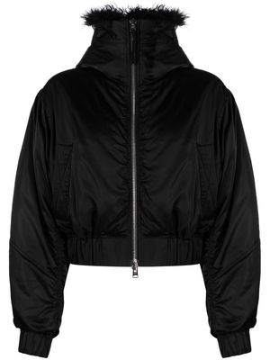 Shoreditch Ski Club Amara shearling bomber jacket - Black