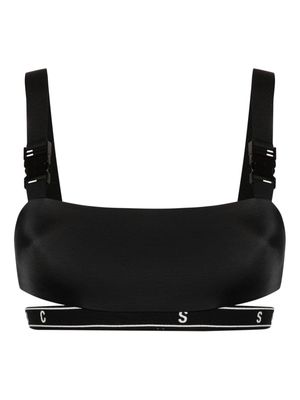 Shoreditch Ski Club Casey buckled bikini top - Black