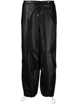 Shoreditch Ski Club leather track pants - Black