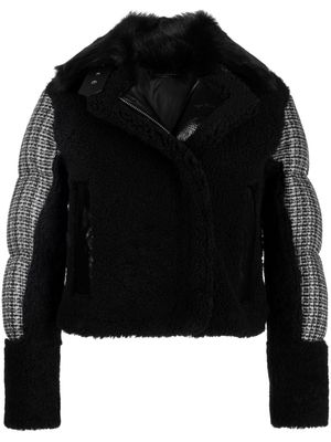 Shoreditch Ski Club Lena Leah shearling puffer jacket - Black
