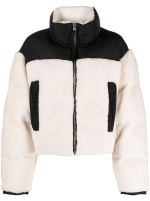 Shoreditch Ski Club Maya shearling puffer jacket - White