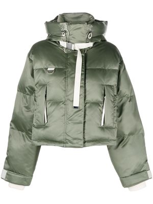 Shoreditch Ski Club Willow Ama cropped puffer jacket - Green