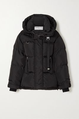 Shoreditch Ski Club - Willow Hooded Quilted Padded Recycled Shell Jacket - Black