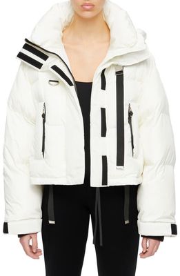 SHOREDITCH SKI CLUB Willow Water Repellent Short Puffer Jacket in White