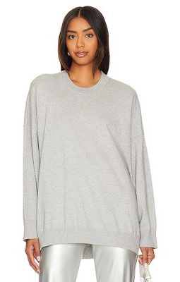 Show Me Your Mumu Classic Crewneck Sweater in Grey