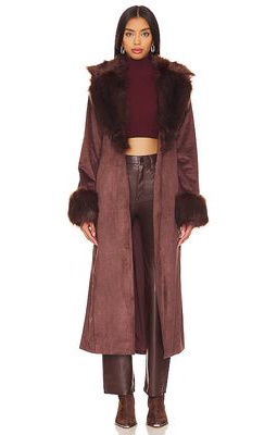 Show Me Your Mumu Penny Lane Coat in Brown