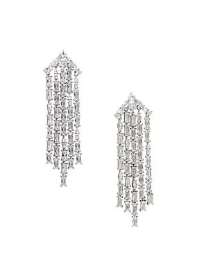 Showtime Gold-Plated & Cubic Zirconia Fringe Earrings