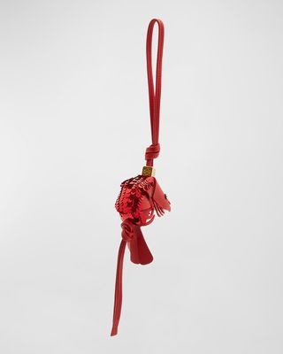 Shrimp Sequins Leather Charm