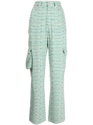 Shrimps Anette graphic printed trousers - Green