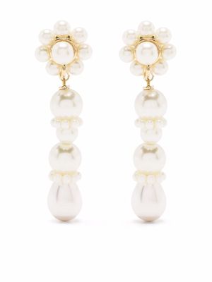 Shrimps Florian pearl-embellished earrings - White