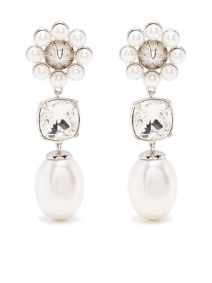 Shrimps Terry faux pearl-embellished earrings - Silver
