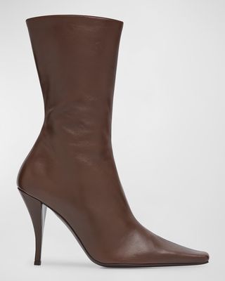 Shrimpton Leather Square-Toe Ankle Boots