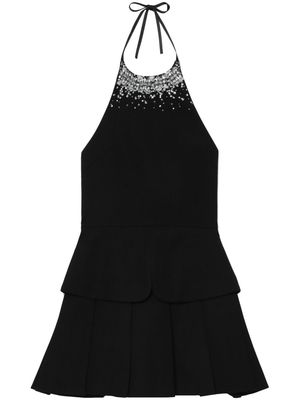 SHUSHU/TONG bead-embellished halterneck minidress - Black