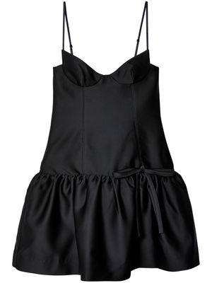 SHUSHU/TONG bow-detail ruched dress - Black