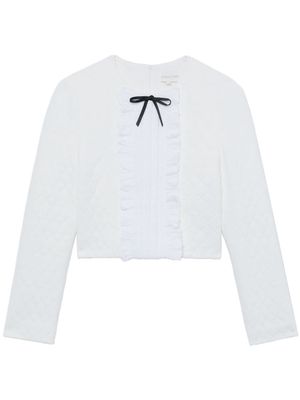 SHUSHU/TONG bow-embellished padded top - White