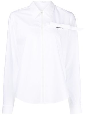 SHUSHU/TONG cotton zip-fastening shirt - White