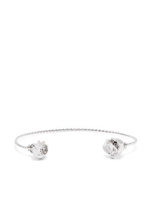SHUSHU/TONG floral-pendant open necklace - Silver