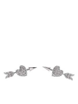 SHUSHU/TONG heart-motif stud earrings - Silver