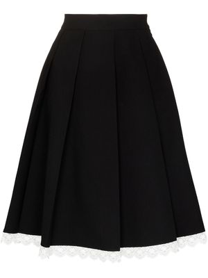 SHUSHU/TONG high-waisted A-line skirt - Black