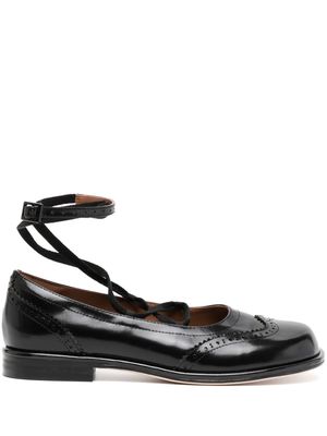 SHUSHU/TONG lace-up leather orxford shoes - Black