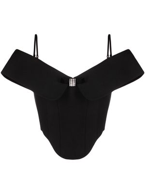 SHUSHU/TONG off-shoulder corset top - Black
