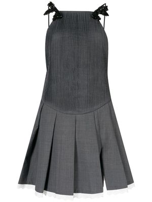 SHUSHU/TONG pleated bow-detail dress - Grey