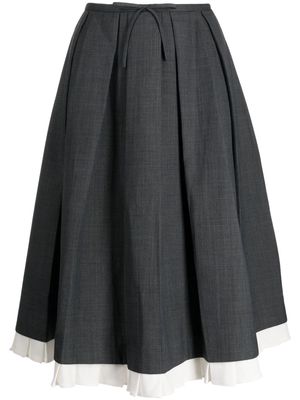 SHUSHU/TONG pleated high-waisted skirt - Grey
