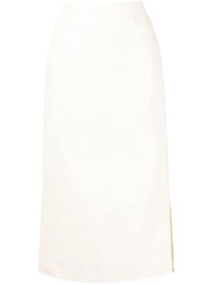 SHUSHU/TONG raw-hem pencil skirt - White