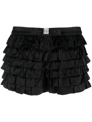 SHUSHU/TONG ruffle-detail shorts - Black