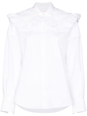 SHUSHU/TONG ruffled cotton shirt - White