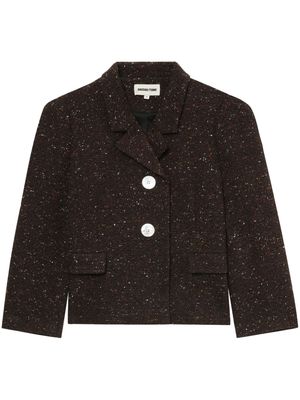 SHUSHU/TONG single-breasted speckled blazer - Brown