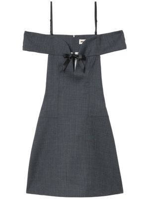 SHUSHU/TONG sweetheart-neck cut-out dress - Grey