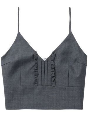 SHUSHU/TONG V-neck crop top - Grey