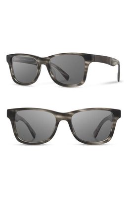Shwood 'Canby' 53mm Polarized Sunglasses in Matte Grey/Elm/Grey