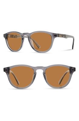 Shwood 'Francis' 49mm Polarized Sunglasses in Smoke/Pinecone/Brown