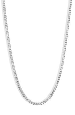 SHYMI Classic Tennis Necklace in Silver/White