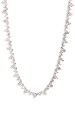 SHYMI Cubic Zirconia Cluster Tennis Necklace in Silver 